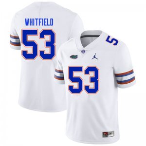 Men's Florida Gators #53 Chase Whitfield NCAA Nike White Authentic Stitched College Football Jersey QIQ4862KL